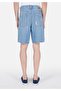 Loose Straight Fit Mid Waist Men's Black Jean Shorts - 2