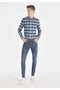 Slim Fit Low Waist Narrow Leg Men's Indigo Jean Pants
