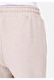 Regular Fit Mid Waist Straight Pocketed Women's Beige Sweatpants - 6