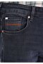 Slim Fit Low Waist Slim Leg Men's Black Jean Pants - 5