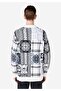 Comfort Fit Round Neck Jacquard Men's White Sweater - 2