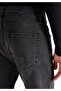 Slim Fit Low Waist Slim Leg Men's Black Jean Pants - 5