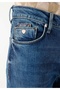 Straight Fit Low Waist Straight Leg Men's Indigo Jean Trousers - 5