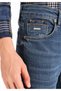 Straight Fit Low Waist Straight Leg Men's Indigo Jean Trousers - 6