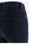 Skinny Fit High Waist Narrow Leg Women's Dark Indigo Jean Trousers with Pockets - 7