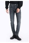 Slim Fit Low Waist Narrow Leg Men's Dark Indigo Jean Pants - 4