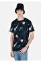 Regular Fit Crew Neck Printed Green Men's Short Sleeve T-Shirt