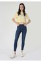 Skinny Fit Mid Waist Skinny Leg Women's Denim Jean Trousers