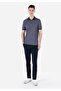 Slim Fit Mid-Waist Straight Leg Men's Navy Blue Unlined Trousers