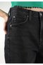 Slim Fit Mid Waist Slimming Leg Women's Black Jean Trousers - 5