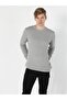 Slim Fit Grey Melange Men's Sweater CL1056031 - 3