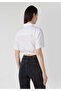 Regular Fit Shirt Neck Plain Women's White Short Sleeve Shirt - 2