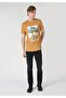 Regular Fit Round Neck Men's Brown Short Sleeve T-Shirt - 5