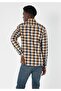 Slim Fit Shirt Neck Men's Yellow Long Sleeve Shirt - 2