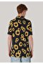 Regular Fit Shirt Neck Printed Men's Anthracite Short Sleeve Shirt - 2