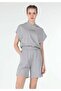 Regular Fit Hooded Printed Women's Gray Sweatshirt - 4