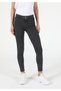 Super Slim Fit Mid Waist Narrow Leg Women's Denim Jean Trousers - 3