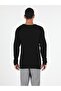 Slim Fit Round Neck Men's Black Sweater - 2