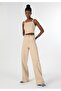 Crop Top Light Brown Women's Sleeveless Shirt - 3