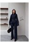 Belted Denim Jacket Trousers Set