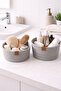 Gray Paracord Basket / Decorative Basket / Home - Kitchen - Bathroom - Decoration - Jute Basket