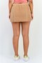 Women Textured Pull On Mini Skirts, Brown - 3