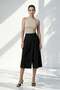Black Asymmetrical Detailed and Pocketed Relaxed Fit Shorts - 2