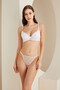 Ecru Pink Lightly Padded Covered Tulle Bra Panty Set - 2