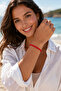 Red Macrame Bracelet Unisex Adjustable Parachute Cord Handmade Gift Surfer Bracelet - 2