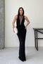 Degaje Collar Back Lace Detailed Maxi Dress Women's Stylish Evening Dress