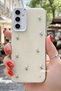 Galaxy S23 Fe Case Airbag Design Silvery Transparent Pole Cover