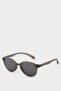 Round Black Plastic Frame Black Glass Polarized Sunglasses for Boy Child F4444Axns - 3