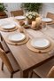 Straw Color Jute Placemat American Service Runner Coffee Color (6-Piece) Placemat Set Knitted Under-Plate Mat - 4