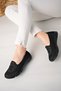 Kaygısız Black Mothers Orthopedic Sole Laceless Daily Easy Wear Anatomical Sport Walking Shoes - 4