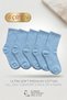 5 Pairs Men's Women's Socks Solid Blue Color Socks Unisex Tennis Sports Socks