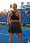 Black High Waist Slimfit Tennis Skirt with Tights and Pockets, Zipper Back Shila Darkalıp Sports Wear Skirt