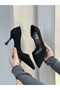 Black Suede (Vary) Heeled Women's Stiletto - 5