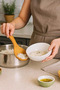Wooden Food Mixing Spoon, Bamboo Spoons, Wooden Serving Spoon 27cm - 2