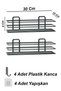Cabinet Door Shelf Adhesive Set of 2 Kitchen Countertop Organizer Wall Organizer - 6