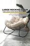 Modern PE Rattan Rocking Chair with Cushion Outdoor Indoor Lounge Chair - 4