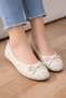 Tweed Fabric Mary Janes Ballet Flats Stylish Buckled Orthopedic Sole Everyday Shoes - 2