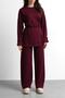Women's Loose Button-Hem Blouse and Pants Set - 6