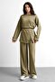 Women's Loose Button-Hem Blouse and Pants Set - 3