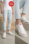 ® |   Men's Women's Unisex Summer Linen White Casual Sneaker Shoes 30177 - 6