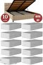 10 Pieces Anthracite Striped Large Base Underbed and Sofa Storage Bag - 65x45x22 cm - Organizer. - 3