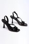 Women's Black Metallic Single Strap Open Back New Style Summer Stylish and Comfortable Shoes - 2