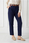 Melita Back Cover Carrot Leg Belted Trousers-Mt5018 Navy Blue