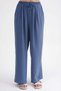 4668 Women's Pleated Palazzo Wide Leg Pants Indigo - 5