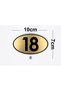 1 to 18 Ellipse Lazer Black & Gold - Apartment Site -Apartment Hotel Office Door Number 10X7Cm - 4