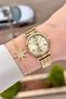Gold Color Adjustable Cord 30 mm Women's Wristwatch